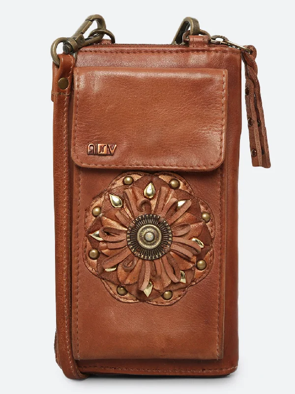 Bold Fashionistas Insignia: Leather Mandala Phone Case Wallet