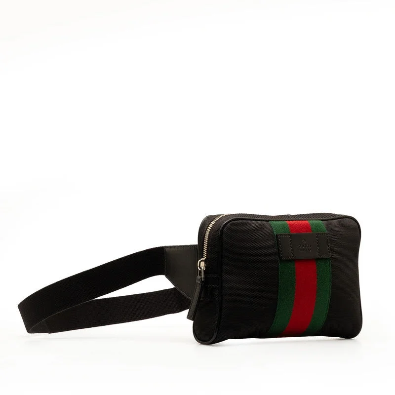Stylish Bag For Women Gucci Sy Line Body Bag Waist Bag 630919 Black Canvas  Gucci
