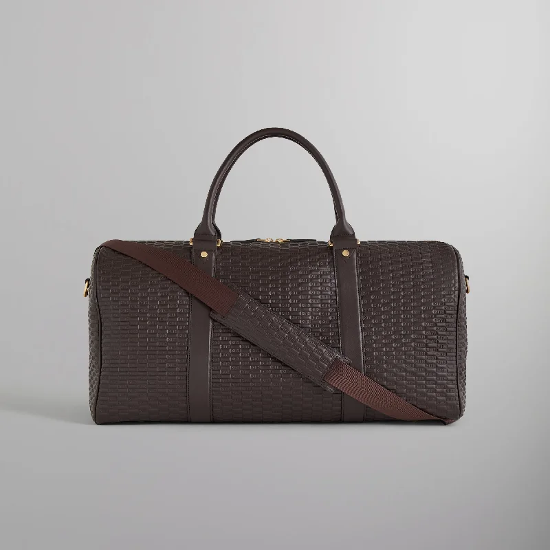 Stylish Bags For Fashion Influencers And Bloggers Kith Monogram Leather Duffle Bag - Incognito Stylish Bags For Fashion Influencers And Bloggers Kith Monogram Leather Duffle Bag - Incognito