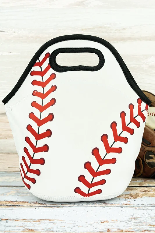 Customizable Bags For Personalized Style Baseball Laces Neoprene Lunch Tote