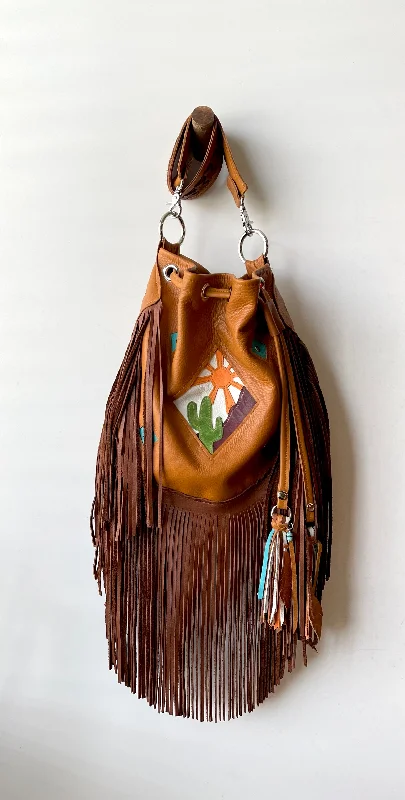 Tote Bag For Everyday Use Cleo’s desert sunrise bucket bag-special edition