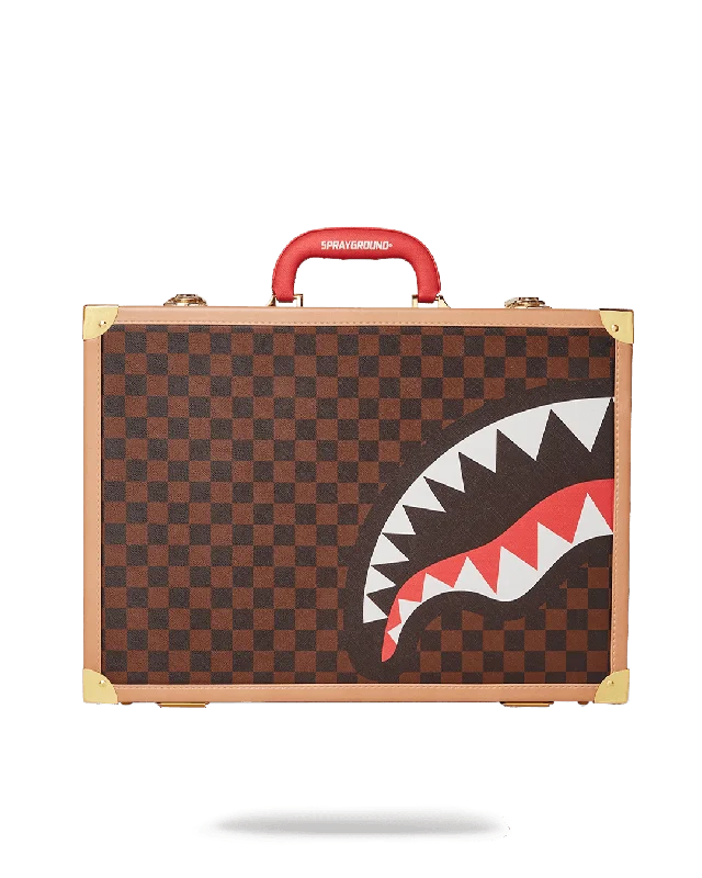 Anti-Theft And Budget-Friendly Bags Sprayground Luggage HENNY AIR TO THE THRONE ATTACHÉ BRIEFCASE Brown