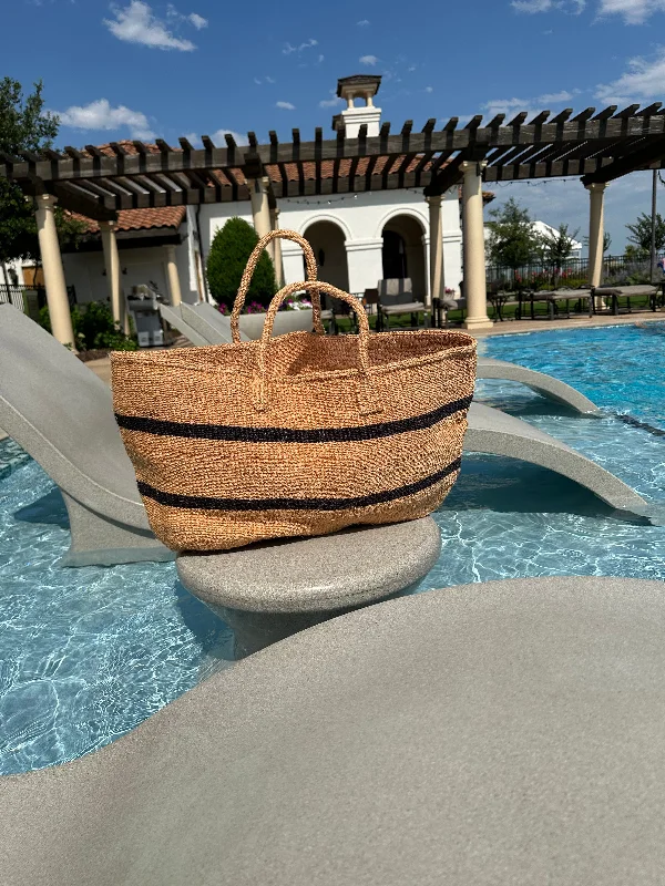 Customizable Bags For Personalized Style Tan and Black Stripe Mifuko Kiondo Kenya Bag Shopping Bag, Picnic Bag, Storage, Floor Basket, Home Decor Customizable Bags For Personalized Style Tan and Black Stripe Mifuko Kiondo Kenya Bag Shopping Bag, Picnic Bag, Storage, Floor Basket, Home Decor