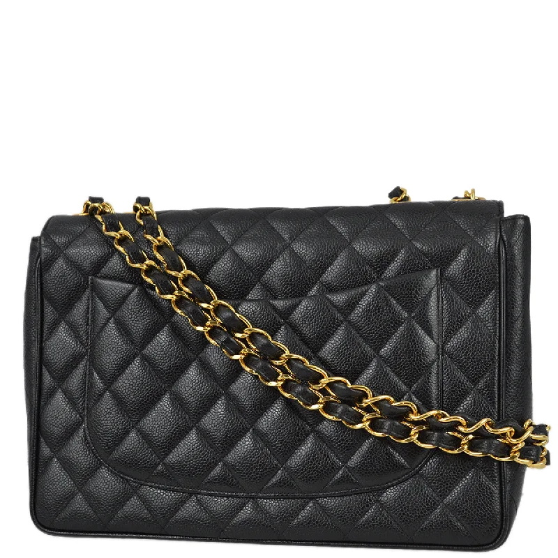 Customizable Bags For Personalized Style Chanel 1994-1996 Black Caviar Jumbo Classic Flap Bag Customizable Bags For Personalized Style Chanel 1994-1996 Black Caviar Jumbo Classic Flap Bag