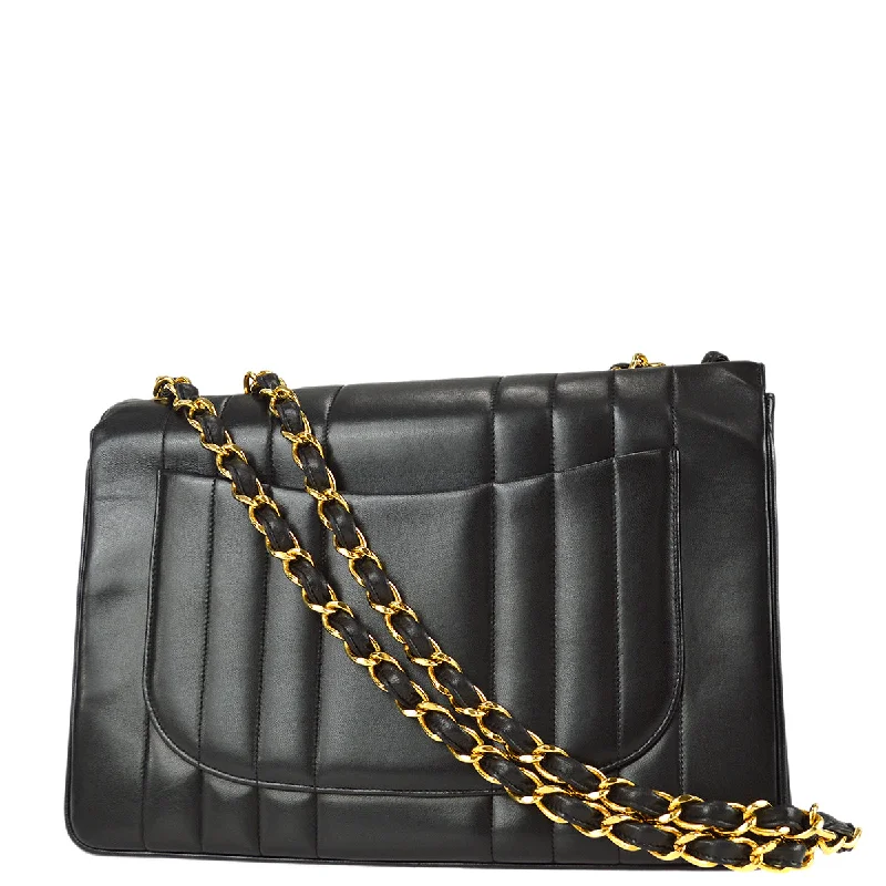 Lightweight Bags For Senior Travelers Chanel 1994-1996 Black Lambskin Jumbo Vertical Stitch Classic Flap Bag Lightweight Bags For Senior Travelers Chanel 1994-1996 Black Lambskin Jumbo Vertical Stitch Classic Flap Bag