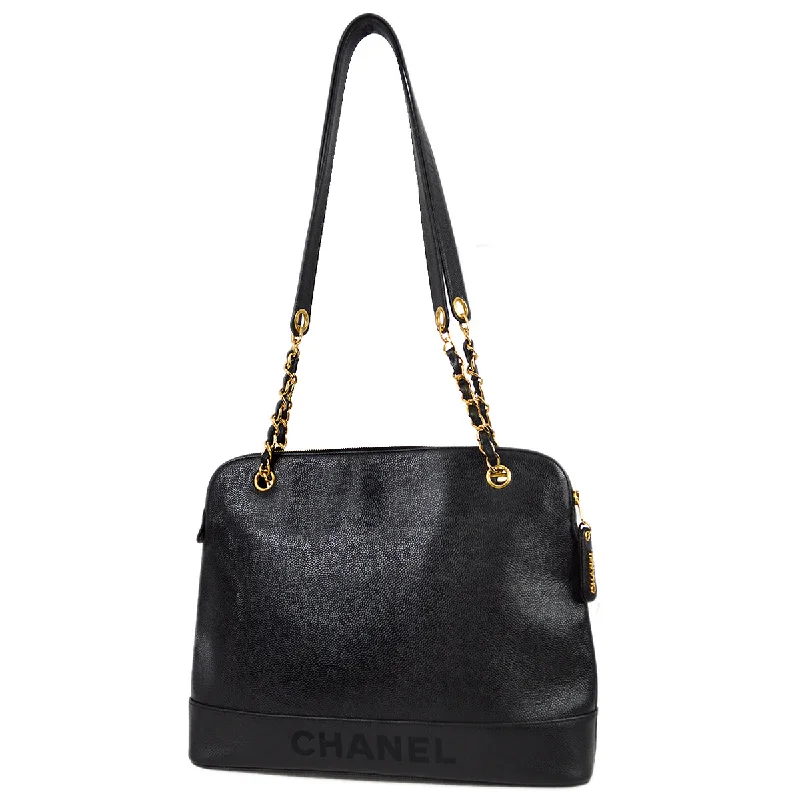 Bold And Flash-Sale Bags Chanel 1996-1997 Black Caviar Shoulder Tote