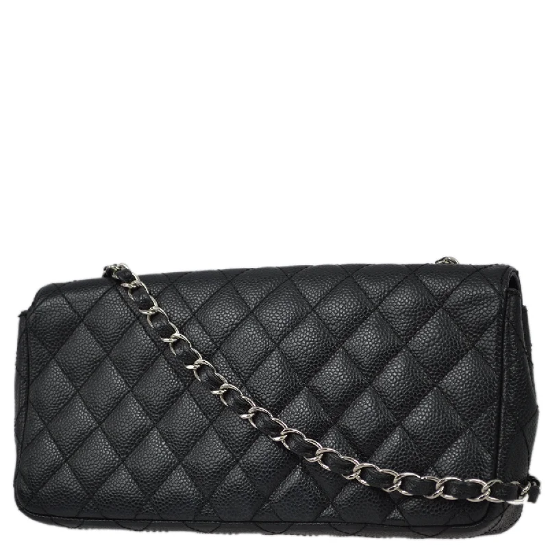 High-Quality Bags On Flash Sale Chanel 2005-2006 Black Caviar Skin East West Flap Bag SHW High-Quality Bags On Flash Sale Chanel 2005-2006 Black Caviar Skin East West Flap Bag SHW