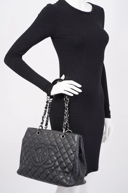 Anti-Theft And Budget-Friendly Bags Chanel Grand Shopping Tote Black Caviar Leather Anti-Theft And Budget-Friendly Bags Chanel Grand Shopping Tote Black Caviar Leather