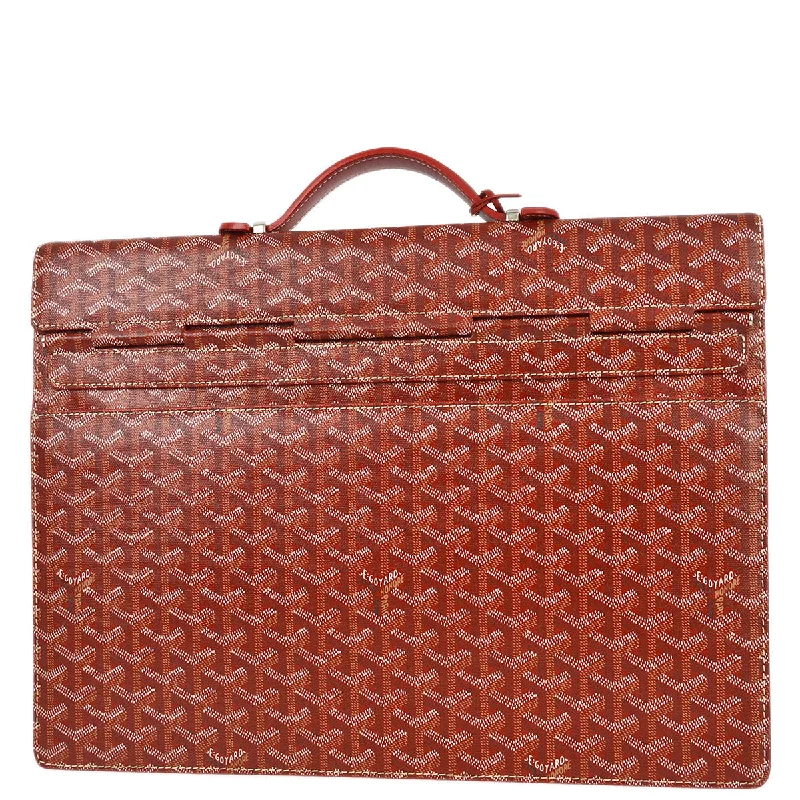 Tote Bag For Office Use Goyard Red Chypre Briefcase Handbag