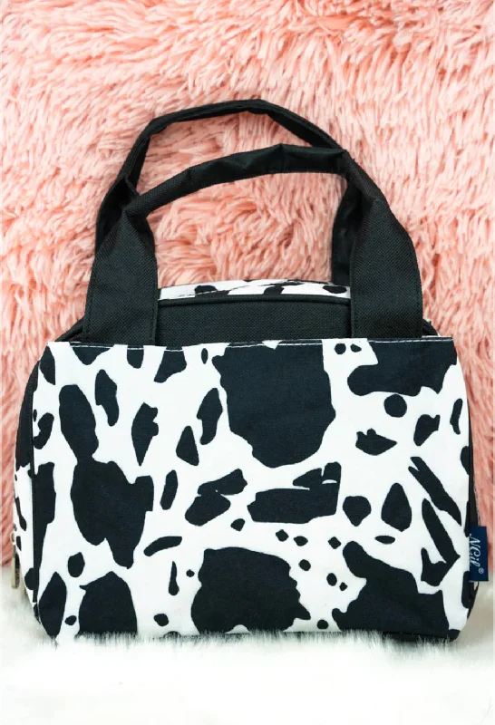 Stylish Bags For Fashion Bloggers Cow Print Western Insulated Lunch Bag
